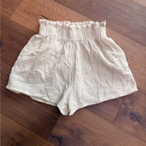 100% cotton flowy shorts